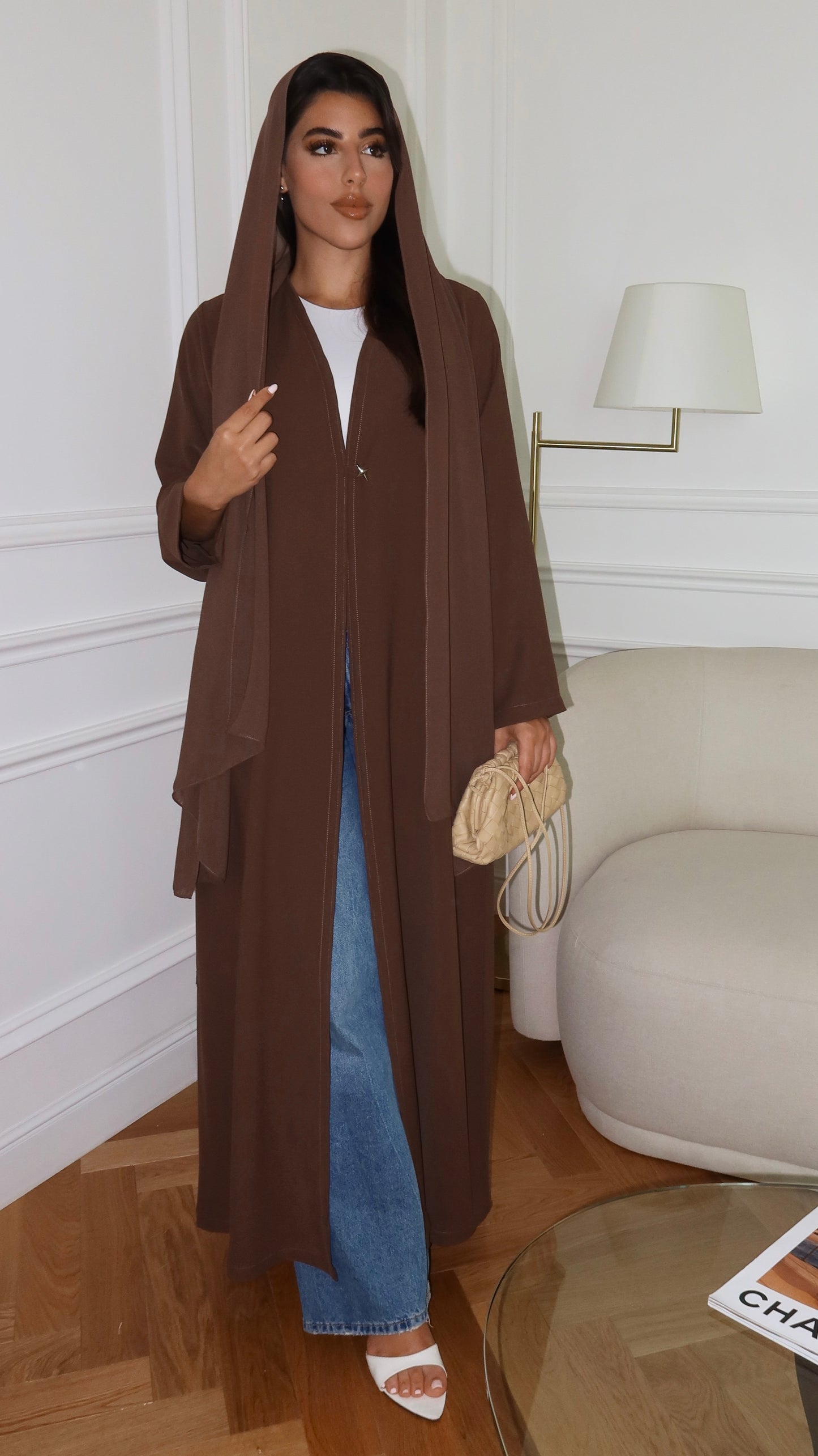 E87- Summary classic abaya ( Blue)