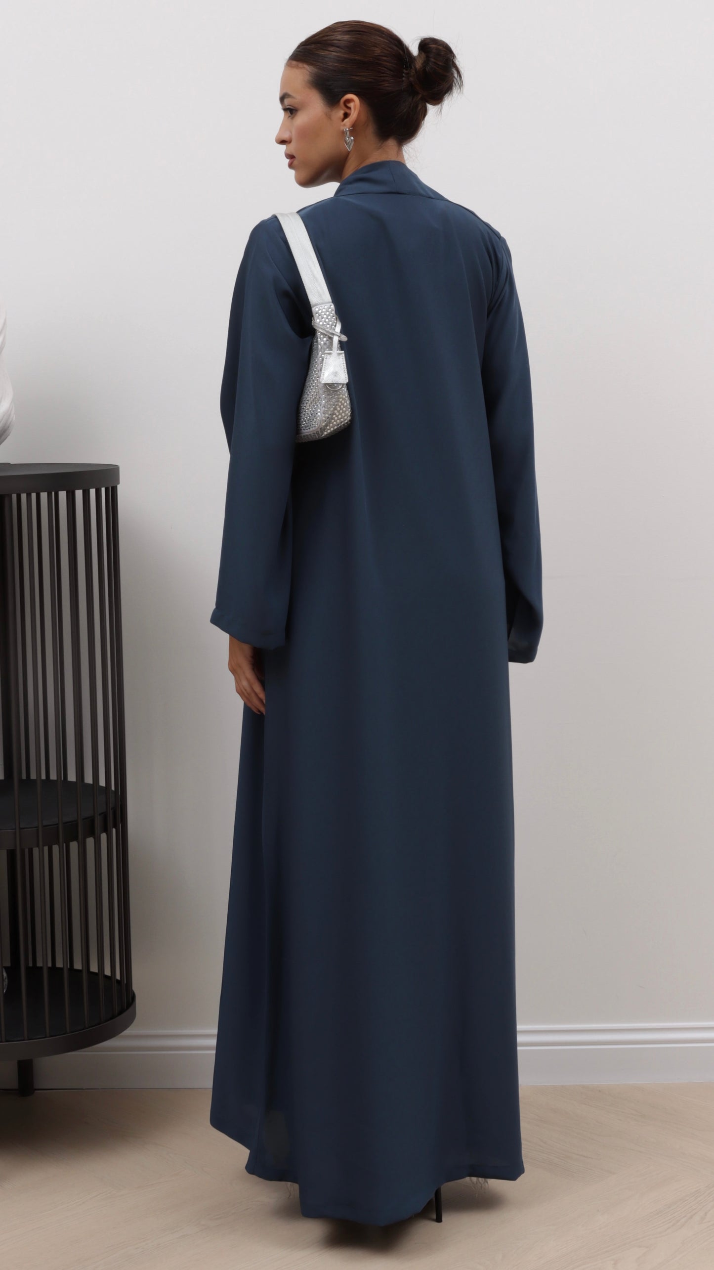 E81- Summary casual abaya ( blue)