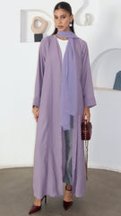 E47 Purple nida casual abaya
