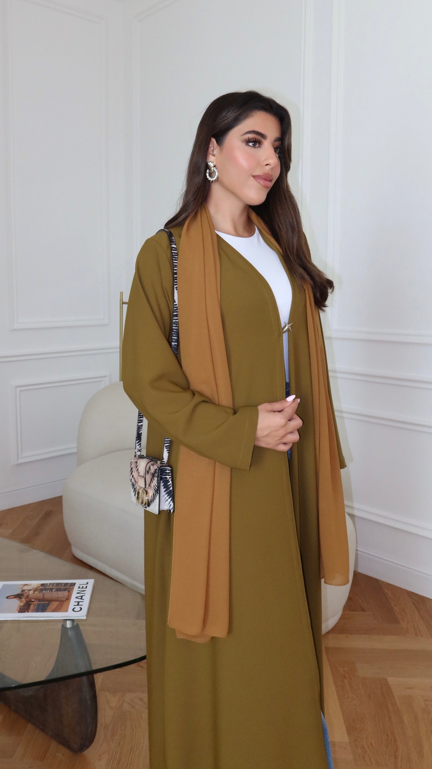 E85- Summary classic abaya ( Green)