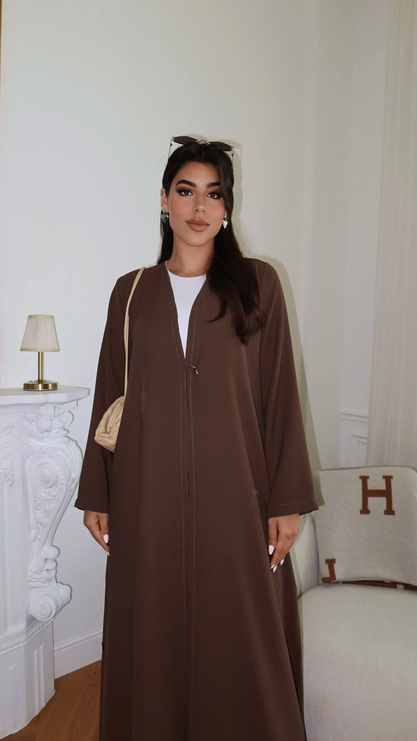 E87- Summary classic abaya ( Blue)