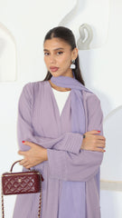 E47 Purple nida casual abaya