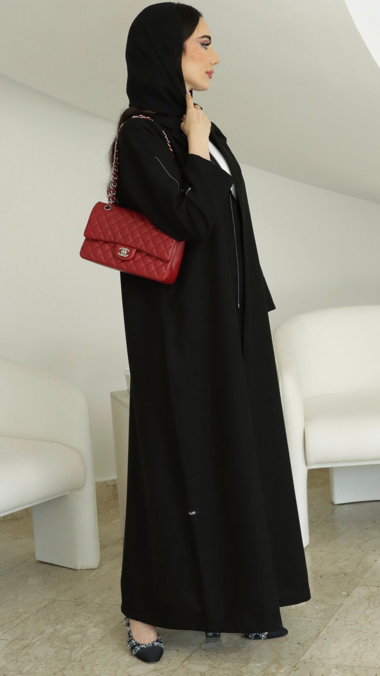 E29- Summery Black Crepe ( A-line )