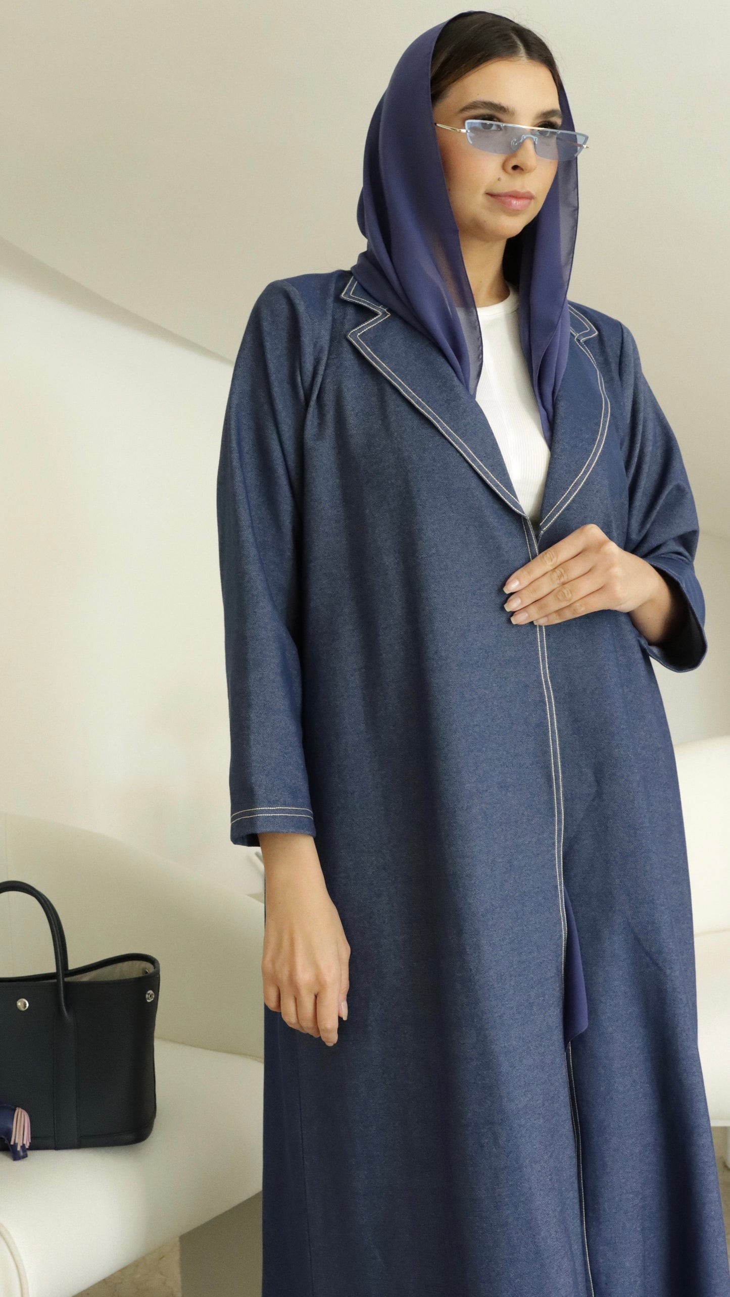 E19 Abaya- Denim