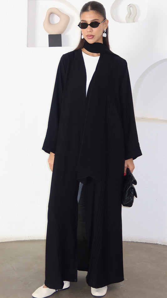 E47- Black nida casual abaya