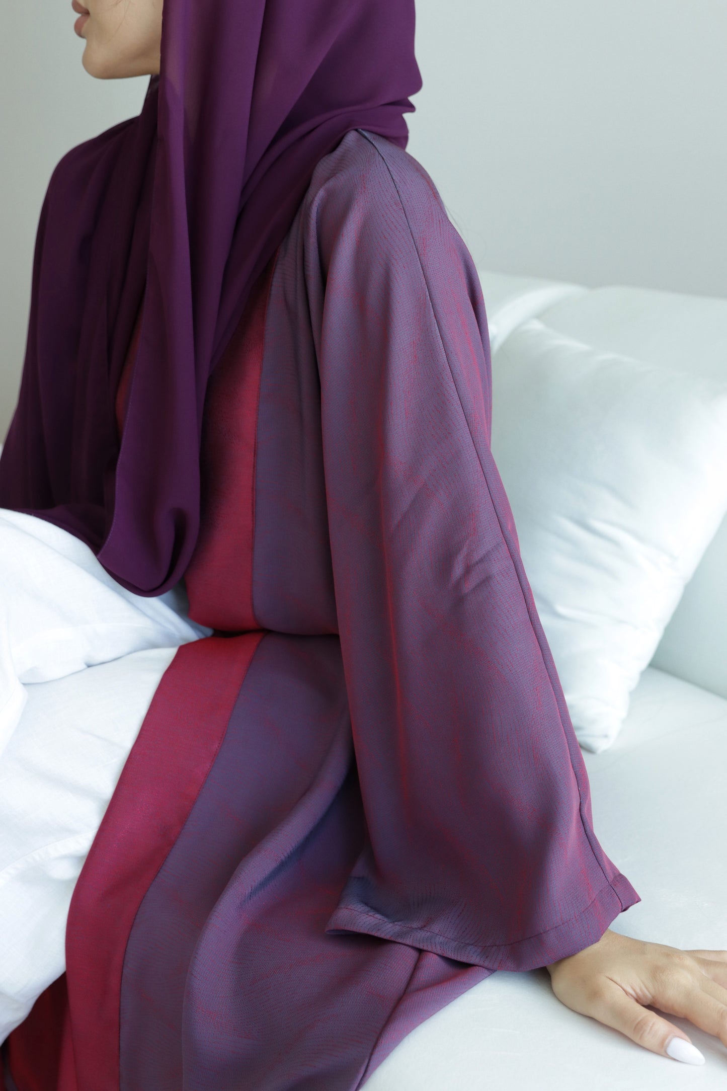 E28 Abaya- Purple Fushia