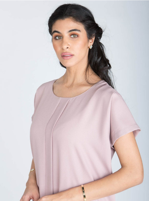 O2 Summery Pink Crepe ( A-line )