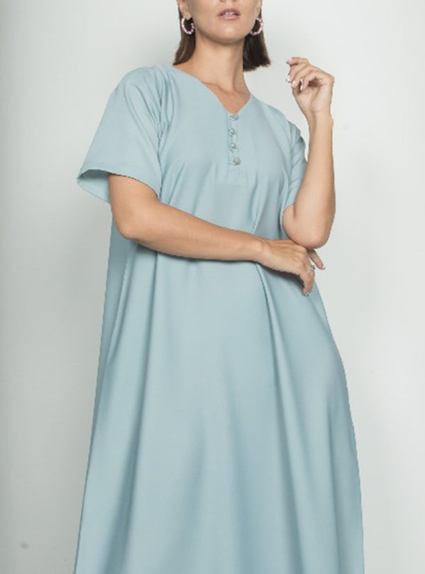 o34 Summery Dress Crepe ( A-line )