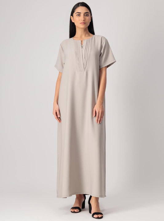 o35 Summery Dress Crepe ( A-line )