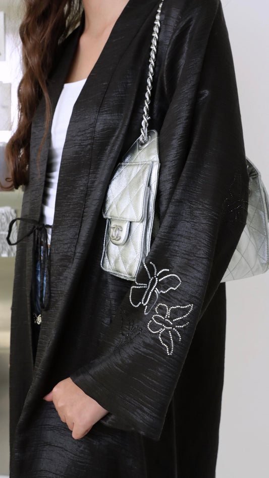 E105 Black Butterfly Bling( Ready to ship)