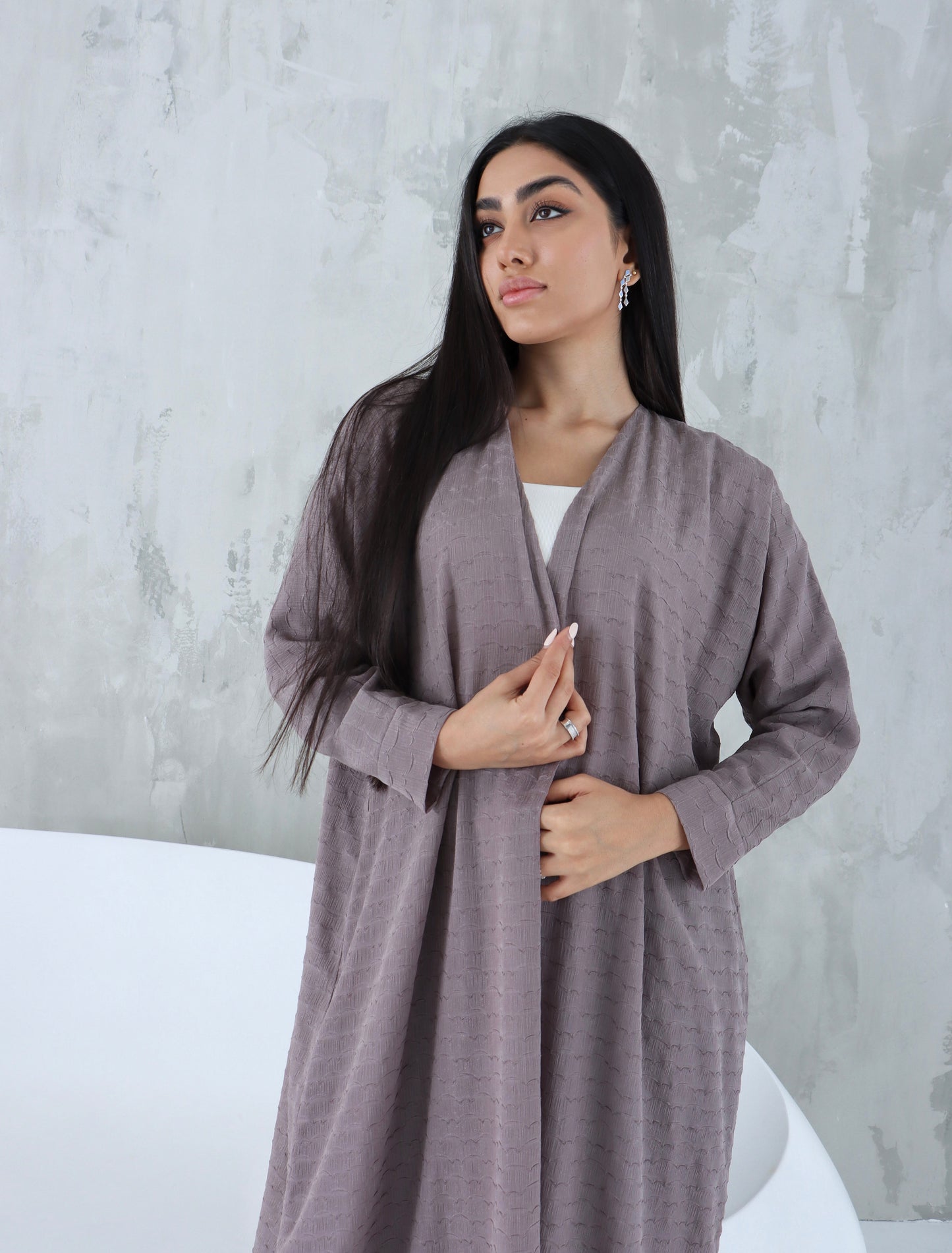 O340 Abaya- light pink