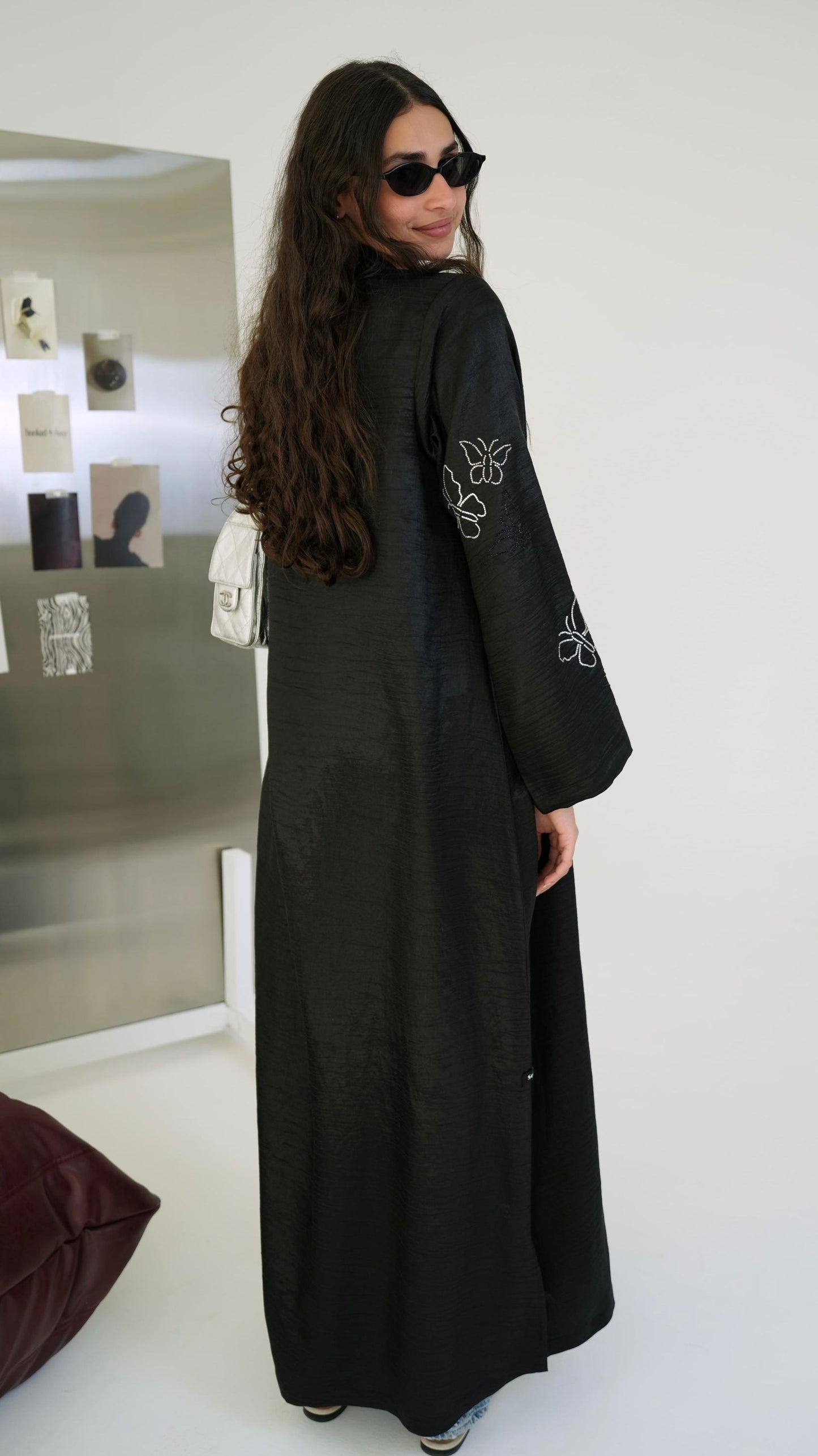 E105 Black Butterfly Bling( Ready to ship)