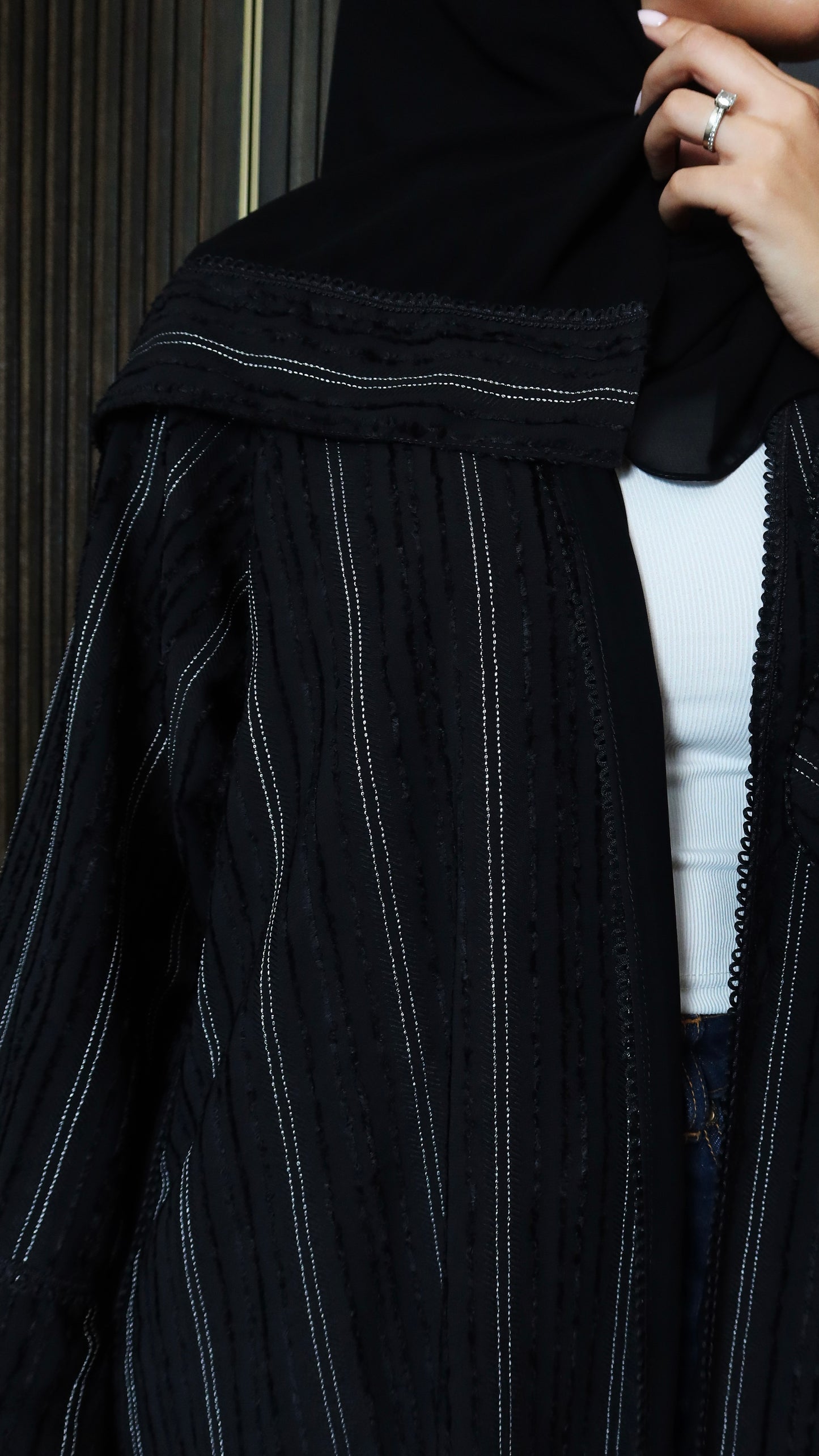 E127- Summer Light fabric - Black