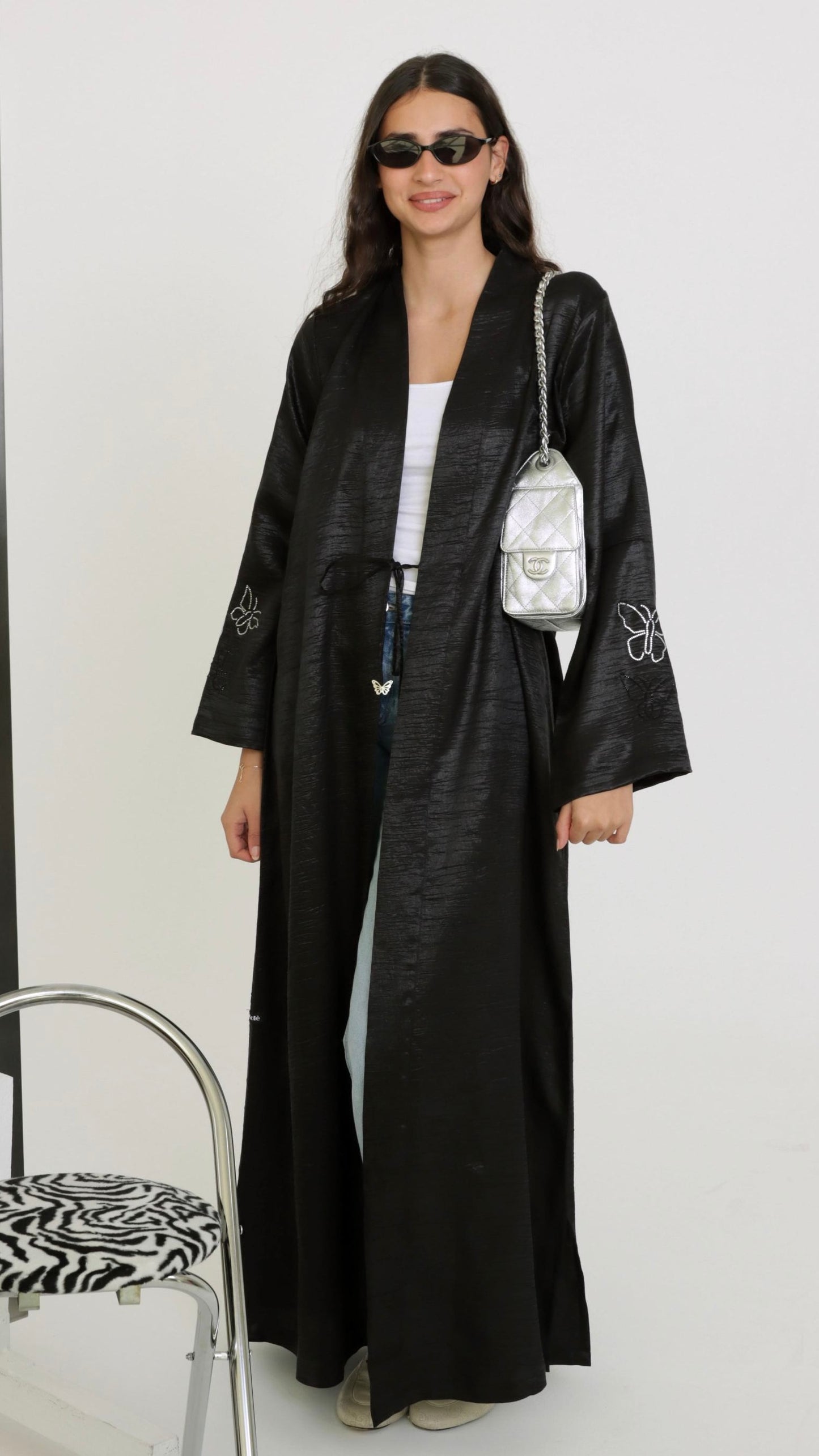 E105 Black Butterfly Bling( Ready to ship)