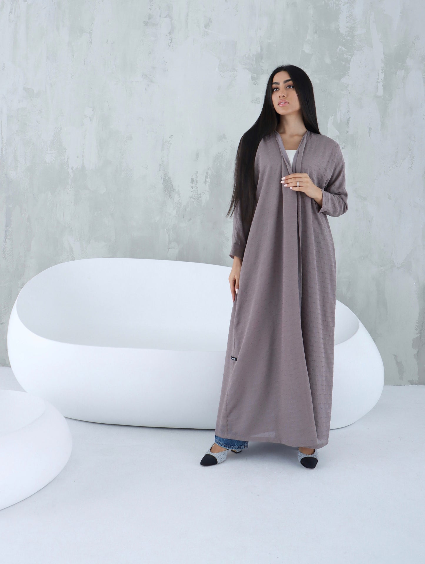 O340 Abaya- light pink