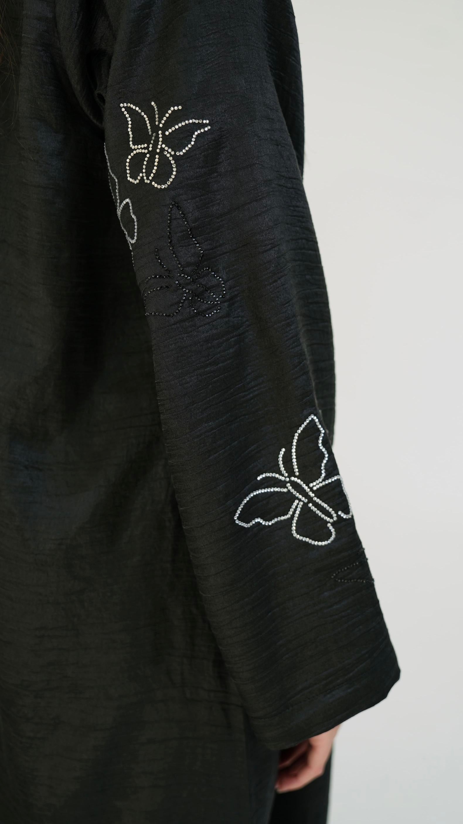 E105 Black Butterfly Bling( Ready to ship)